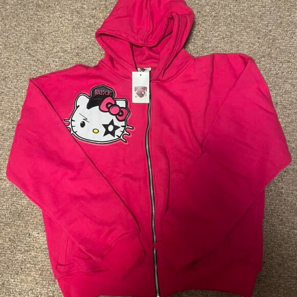 Women's Hello Kitty "Roxk Out" Zip Up Hoodie - 2XL - New - Picture 3 of 10